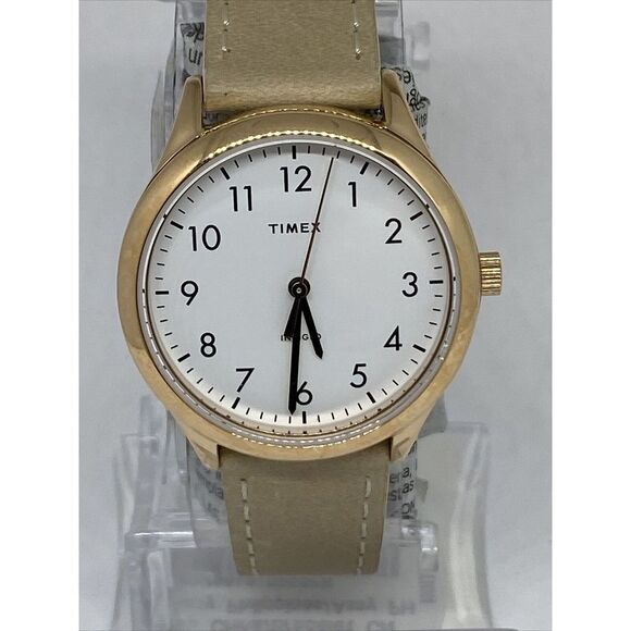 Timex TW2172400 Women's Leather Strap Analog Dial Quartz Genuine Watch RQ455 - Picture 2 of 12